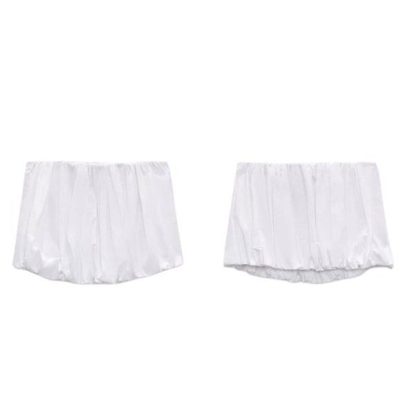 Brand new  POPLIN BALLOON TOP WHITE | 4886/082 SIZE S - Picture 5 of 6